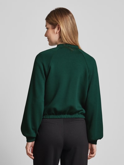 MSCH Copenhagen Sweatshirt met opstaande kraag, model 'Edilina' Donkergroen - 5