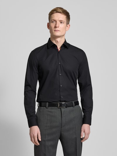 HUGO Regular Fit Business-Hemd mit Kentkragen Modell 'Koey' Black 4