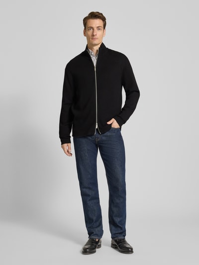 SELECTED HOMME Relaxed Fit Strickjacke aus Viskose-Mix Modell 'TELLER' Black 1