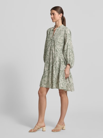 Marc O'Polo Loose Fit Sommerkleid aus Baumwoll-Lyocell-Mix Hellgruen 1
