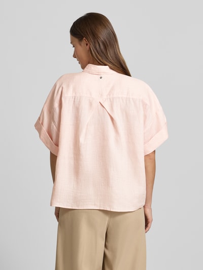 BOSS Orange Blouse van ramie met extra brede schouders, model 'Bisenas' Lichtroze - 5