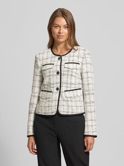 Marc Cain Regular Fit Blazer mit Paspeltaschen Hellgrau 4
