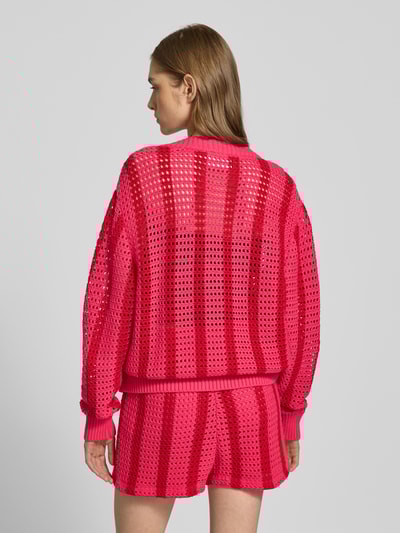 Colourful Rebel Strickpullover mit Lochmuster Modell 'Lizza' Pink 5