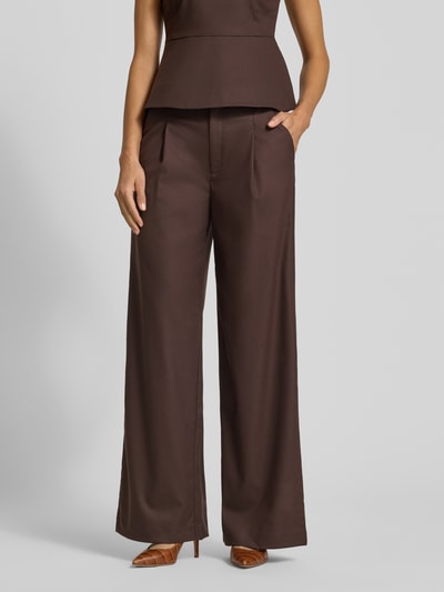 Gestuz Stoffen broek met achterzak, model 'paula' Donkerbruin - 4