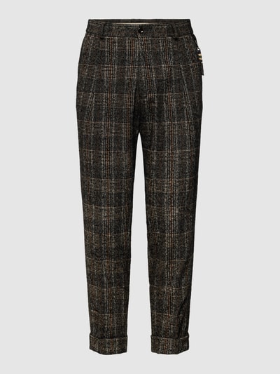 CG - Club of Gents Chino mit Tartan-Karo Modell 'Obey' Mittelbraun 1