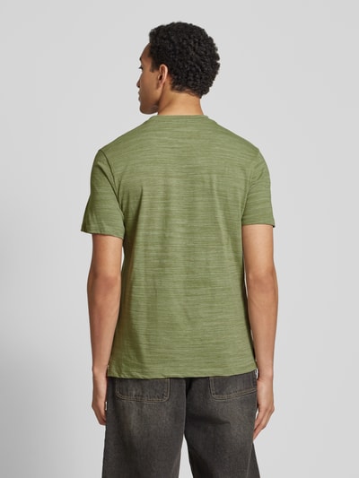 Blend T-Shirt mit Motiv-Stitching Modell 'UEFFI' Oliv 5