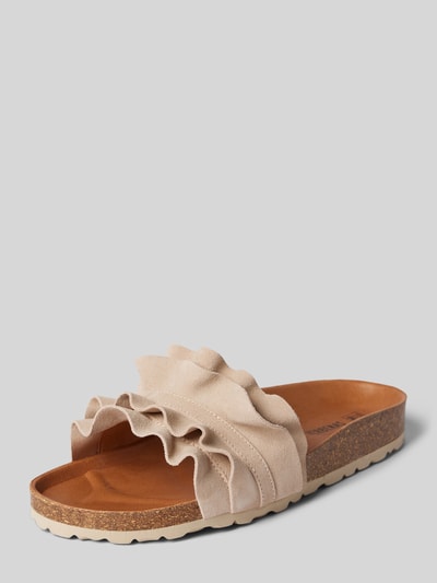 Verbenas Slippers van echt leer, model 'ROCIO SERRA VOLANTE' Ecru - 1