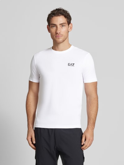 EA7 Emporio Armani T-shirt van puur katoen, model 'TRAIN CORE' Wit - 4