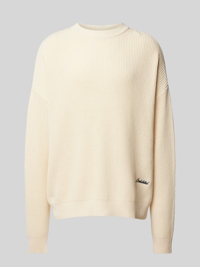 PROHIBITED Oversized Strickpullover mit Label-Stitching Modell 'Westminster' Offwhite 1