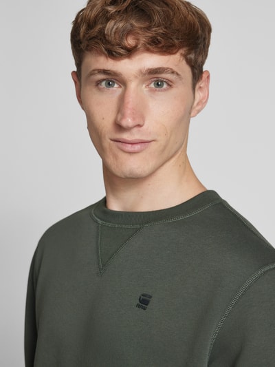 G-Star Raw Sweatshirt mit gerippten Abschlüssen Graphit 3