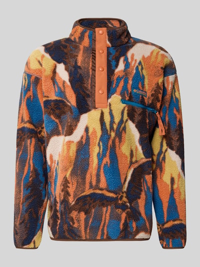 Columbia Fleecepullover mit Label-Patch Modell 'HELVETIA' Rostrot 1