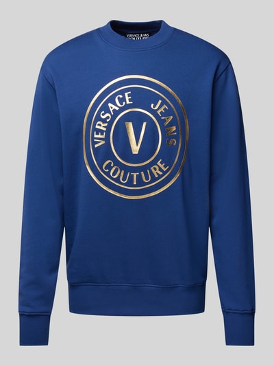 Versace Jeans Couture Bluza z nadrukiem z logo Granatowy 2