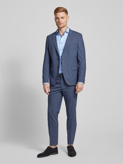 Eterna Slim fit zakelijk overhemd van twill Lichtblauw - 1