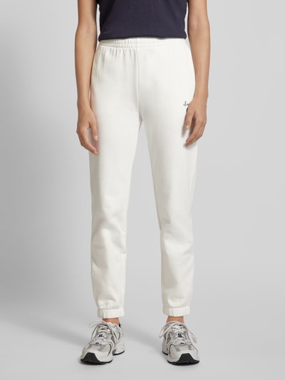 Lacoste Sport Relaxed fit sweatpants met labelprint Offwhite - 4