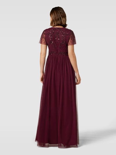 Christian Berg Cocktail Abendkleid mit Zierbesatz Kirsche 5