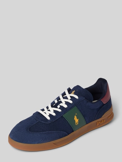 Polo Ralph Lauren Sneakers met logostitching, model 'Aera' Marineblauw - 1