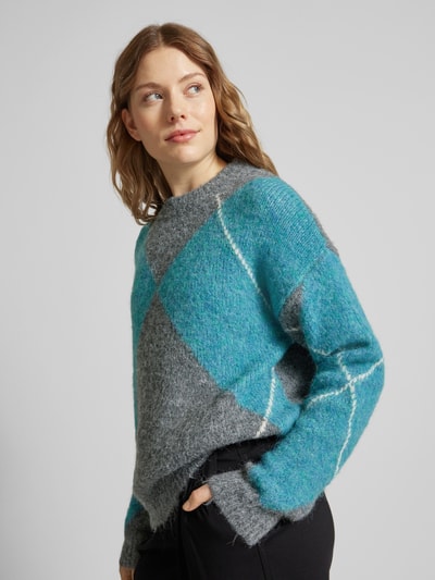 B.Young Strickpullover mit Rundhalsausschnitt Modell 'Miller' Mittelgrau Melange 3