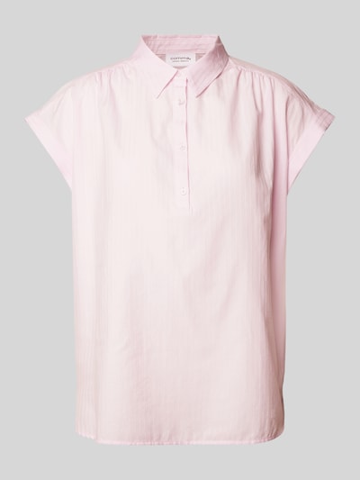 comma Casual Identity Blouse met platte kraag en korte knoopsluiting Roze - 2