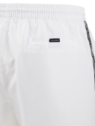 Calvin Klein Underwear Spodenki kąpielowe z paskami z logo Biały 5