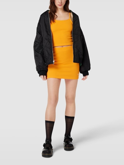 Calvin Klein Jeans Minirok met labelstitching, model 'SLUB' Oranje - 1