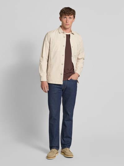 Barbour Slim fit overshirt van puur katoen, model 'RICKFELL' Zand - 1