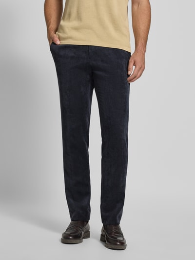 Carl Gross Cordhose mit französischen Eingrifftaschen Dunkelblau 4