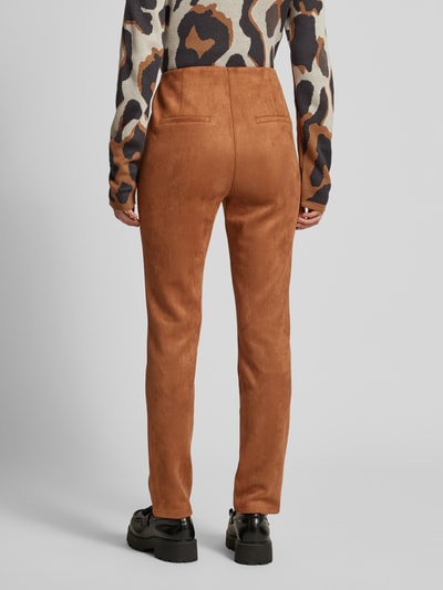 Betty Barclay Slim fit broek met siernaden Cognac - 5