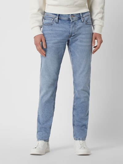 Jack & Jones Slim Fit Jeans mit Stretch-Anteil Modell 'Glenn' Jeansblau 4