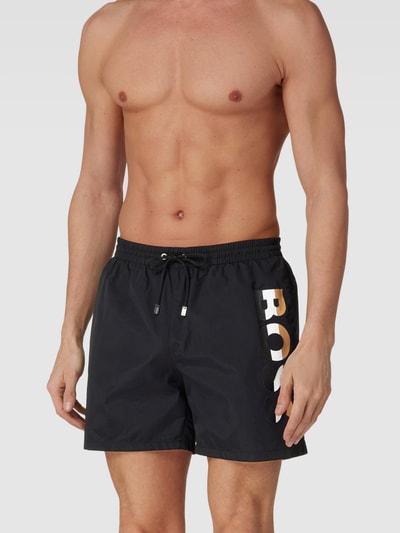 BOSS Badehose mit Label-Detail Modell 'Bold' Black 1