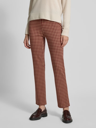 SEDUCTIVE Stoffhose mit Gesäßtaschen Modell 'CINDESSA' Bordeaux 4