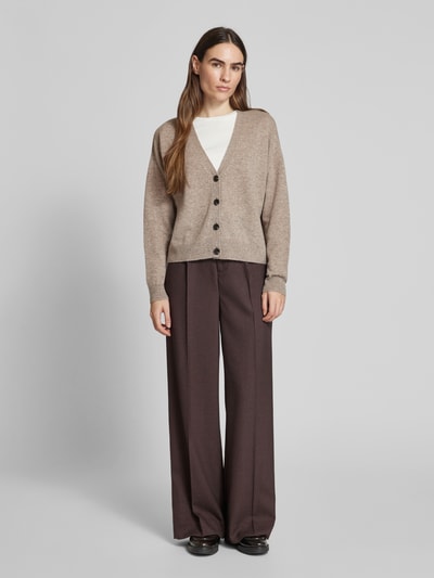 Christian Berg Woman Cardigan mit überschnittenen Schultern Taupe Melange 1