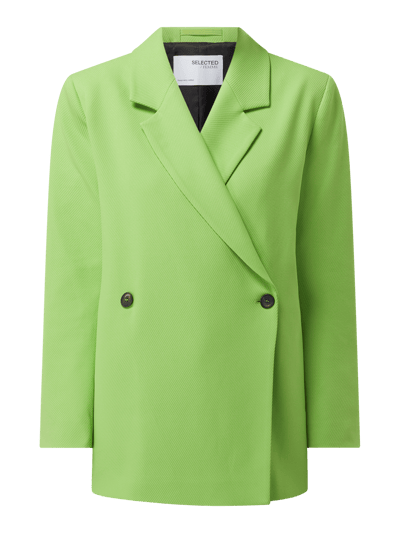 Selected Femme Relaxed fit blazer met stretch, model 'River' Lichtgroen - 2