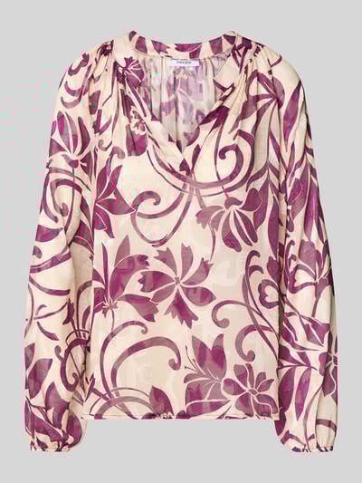 ZABAIONE Regular Fit Bluse mit V-Ausschnitt Fuchsia 2