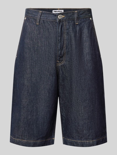 REVIEW Jeansshorts mit Eingrifftaschen Dunkelblau 2