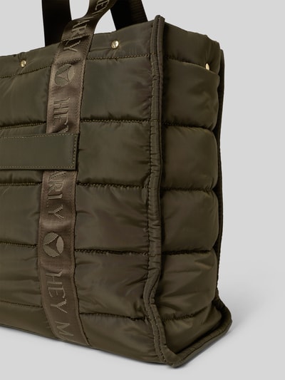 Hey Marly Shopper met doorgestikte naden, model 'Best Buddy' Donkergroen - 3