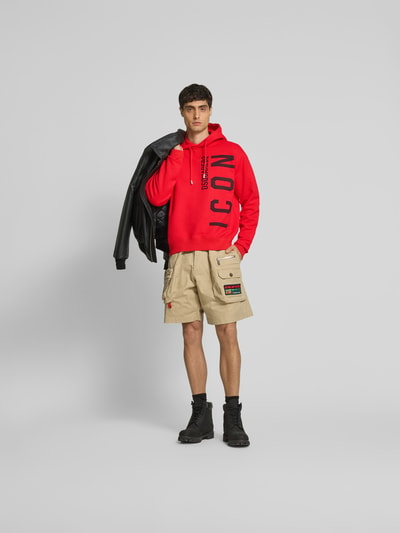 Dsquared2 Oversized Hoodie mit Label-Print Rot 1