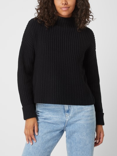 Selected Femme Pullover met opstaande kraag, model 'Selma' Zwart - 4