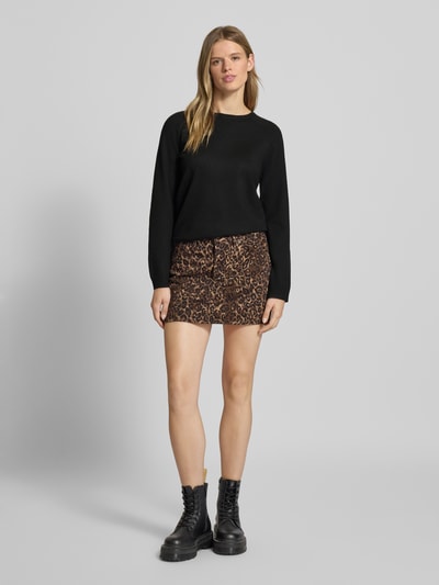 Pieces Regular fit pullover met raglanmouwen, model 'BREE' Zwart - 1