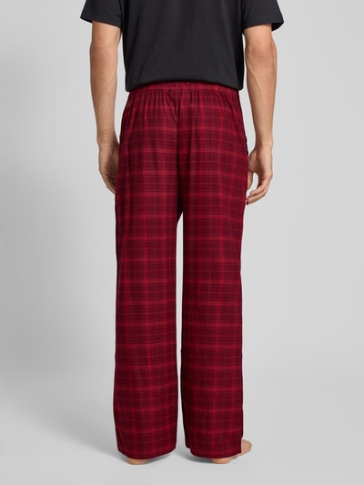Tommy Hilfiger Loose fit pyjamabroek van katoenmix Bordeaux - 5