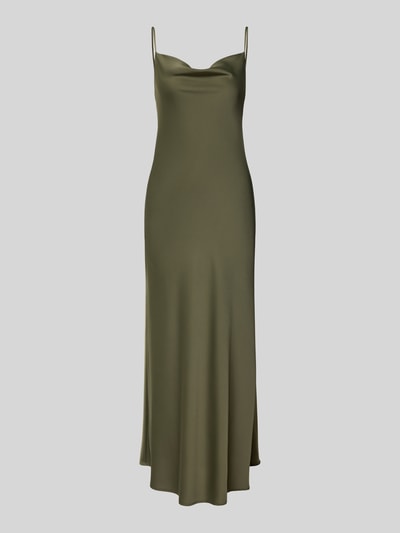 Jake*s Cocktail Cocktailkleid aus Satin mit Wasserfall-Ausschnitt Oliv 2