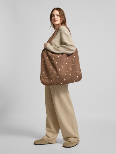 STUDIO NOOS Shopper aus Teddyfell Taupe 1