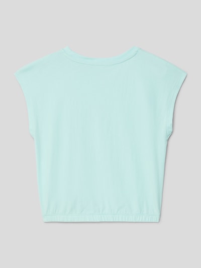 Calvin Klein Jeans T-shirt met elastische zoom, model 'GRADIENT' Lichtturquoise - 3