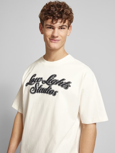 Low Lights Studios T-Shirt mit Label-Stitching Offwhite 3