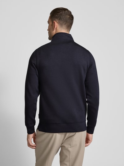 Casual Friday Sweatshirt met opstaande kraag, model 'Sebastian' Marineblauw - 5