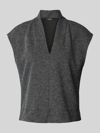 OPUS Regular fit blouseshirt met V-hals, model 'Gapla' Donkerblauw - 2