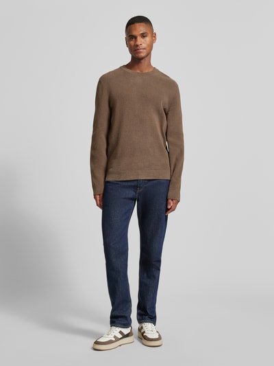 Marc O'Polo Denim Regular fit pullover met katoen Taupe - 1
