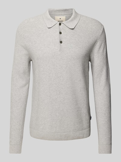 Jack & Jones Premium Strickpullover mit Polokragen Modell 'ANDRI' Hellgrau 2