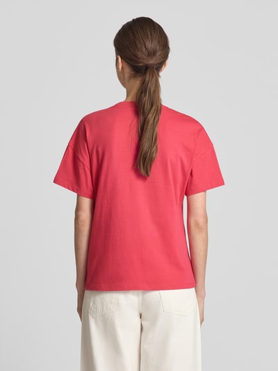 Liu Jo White T-Shirt mit Label-Detail Pink 5