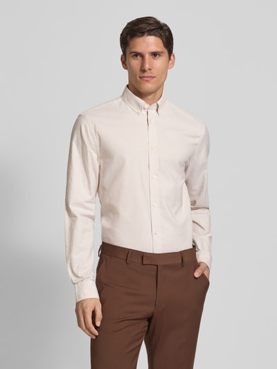 Tiger Of Sweden Regular Fit Business-Hemd mit Knopfleiste Modell 'Spenser' Ecru 4