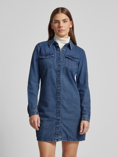 Vero Moda Jeanskleid mit durchgehender Knopfleiste Modell 'JENNIE' Jeansblau 4